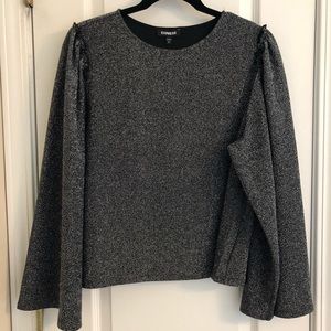 Sparkle bell-sleeve top